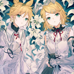 This is a pixiv picture whose title is ニーゴリンレン.