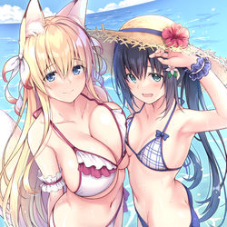 This is a pixiv picture whose title is 水着このはとゆきは.