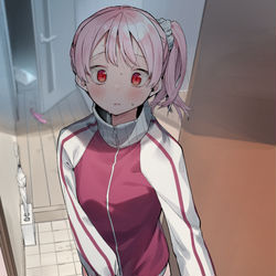 This is a pixiv picture whose title is 隣の部屋から喘ぎ声聞こえてくるから突撃した.