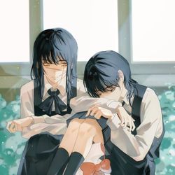 This is a pixiv picture whose title is 无声。.