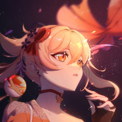 This is a pixiv picture whose title is 宵宫-金鱼花火.
