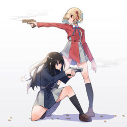 This is a pixiv picture whose title is ふたりはリコリコ.