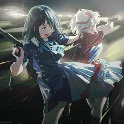 This is a pixiv picture whose title is 「バカ！！」.