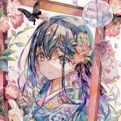 This is a pixiv picture whose title is 水彩風鈴.