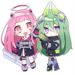 This is a pixiv picture whose title is デフォルメのえむと寧々.