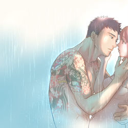 This is a pixiv picture whose title is LINE漫画さんにて「雨の日と月曜日」連載開始しました！.