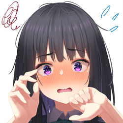 This is a pixiv picture whose title is 赤面///.