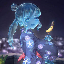 This is a pixiv picture whose title is ゆかたスライム娘.