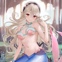 This is a pixiv picture whose title is 人魚カムイちゃん.