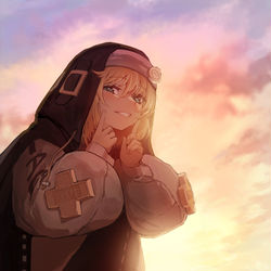 This is a pixiv picture whose title is BRIDGETと海行きたい.
