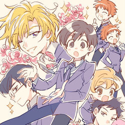 This is a pixiv picture whose title is 桜蘭高校ホスト部.