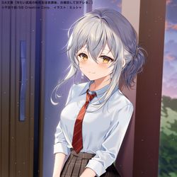 This is a pixiv picture whose title is 『冷たい孤高の転校生は放課後、合鍵回して甘デレる。』.