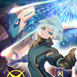 This is a pixiv picture whose title is ダイゴさんとデオキシス.