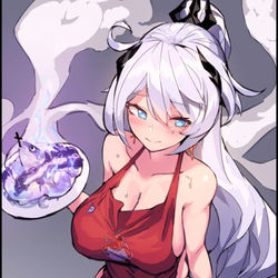 This is a pixiv picture whose title is 琪亚娜下的厨，百分百放心.
