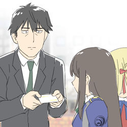 This is a pixiv picture whose title is 「名刺だけでも…」.