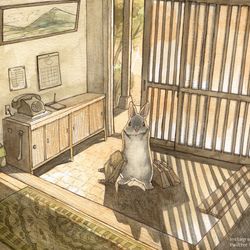 This is a pixiv picture whose title is 🌕お盆うさぎさん🐰最終日ありがとうございました.
