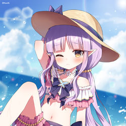This is a pixiv picture whose title is 水着キョウカちゃん.