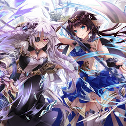 This is a pixiv picture whose title is 共闘<ラストクロニクル　インフィニティ>.