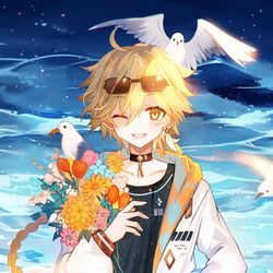 This is a pixiv picture whose title is 海と空.