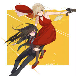 This is a pixiv picture whose title is Lycoris Recoil.