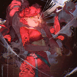 This is a pixiv picture whose title is 蜘蛛女.