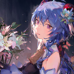 This is a pixiv picture whose title is 百合花.
