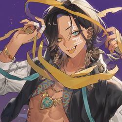This is a pixiv picture whose title is 砂漠方面にいそうな人.