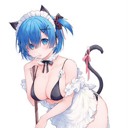 This is a pixiv picture whose title is 水着メイドレム.