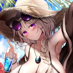 This is a pixiv picture whose title is 巨乳.