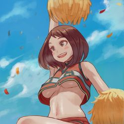 This is a pixiv picture whose title is 麗日お茶子.