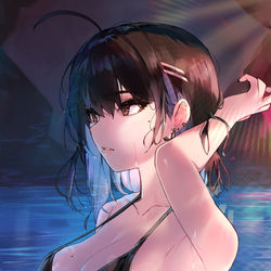 This is a pixiv picture whose title is Summer isn't over.