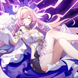 This is a pixiv picture whose title is 纯洁无瑕之人，爱莉希雅.
