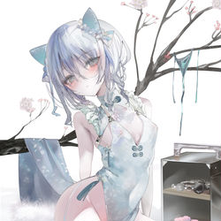 This is a pixiv picture whose title is 葉一（猫耳チャイナ服）.