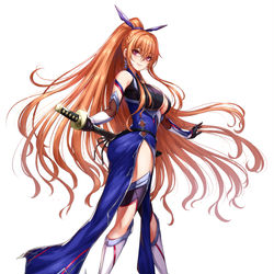 This is a pixiv picture whose title is 『アクション退魔忍』ふうま侑南.