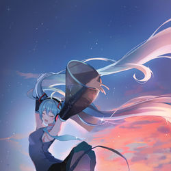 This is a pixiv picture whose title is ミク.