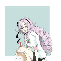 This is a pixiv picture whose title is サロメ嬢のお飼いになっていた犬が柴犬なの解釈一致すぎますわ.