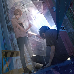 This is a pixiv picture whose title is もう、一人にしないよ.