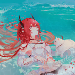This is a pixiv picture whose title is Summer Breeze Surtr.