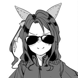 This is a pixiv picture whose title is キングとトレーナーのサングラス.