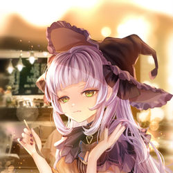 This is a pixiv picture whose title is 喫茶店×シオンちゃん.