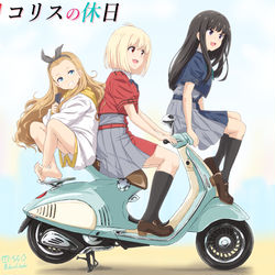 This is a pixiv picture whose title is リコリスの休日.