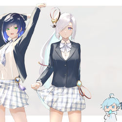 This is a pixiv picture whose title is 学パロ②.