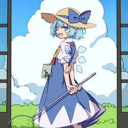 This is a pixiv picture whose title is 宿題が終わらないので、そのうちチルノは考えるのをやめた。.