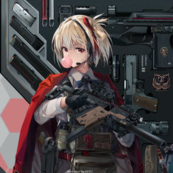 This is a pixiv picture whose title is 武装リコ.