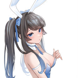 This is a pixiv picture whose title is 💙🐰.