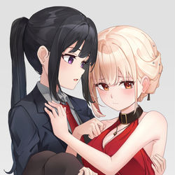This is a pixiv picture whose title is リコリコ.