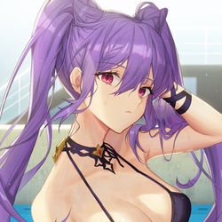 This is a pixiv picture whose title is 刻晴.