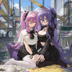 This is a pixiv picture whose title is 午后贴贴.