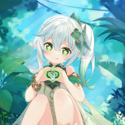 This is a pixiv picture whose title is 纳西妲爱你哟❤.