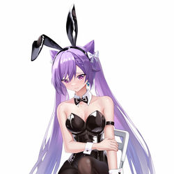 This is a pixiv picture whose title is 兔女郎刻晴.